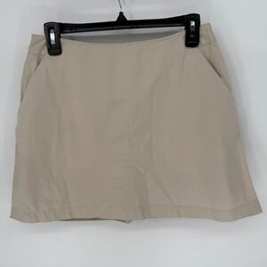 Adidas Stretch Skort Women's Beige Golf Athletic Skirt Size 6 Khaki 30" Waist